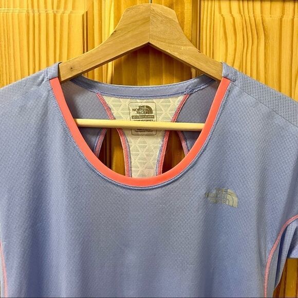 North Face Flight Series purple white flashdry workout shirt running top M - Picture 2 of 9